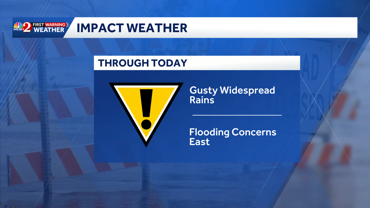 Impact Weather: Rain, strong winds continue today in parts of Central Florida