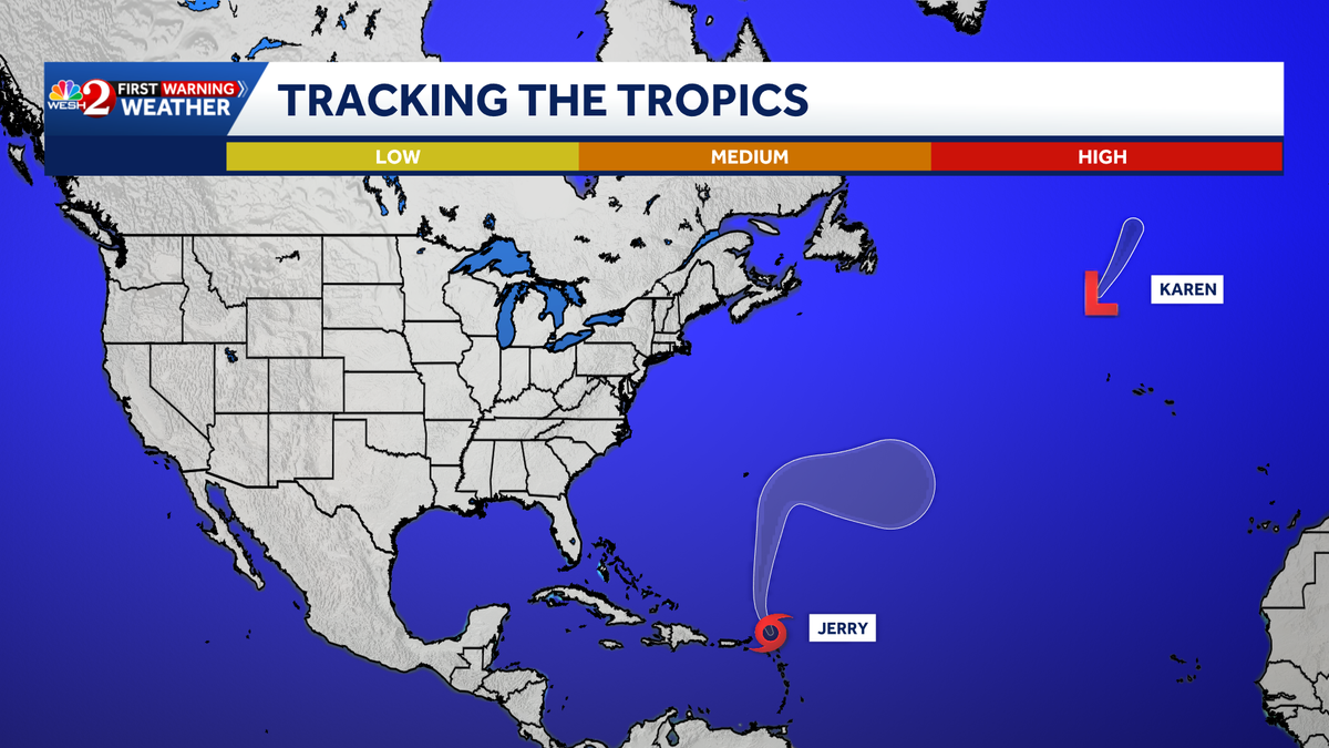 Watches, warnings discontinued as Tropical Storm Jerry weakens