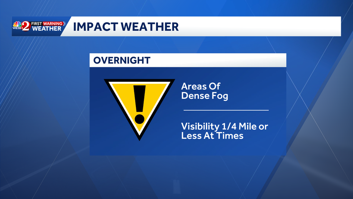 Impact Weather: Dense fog continues, cold front hits Central Florida this week