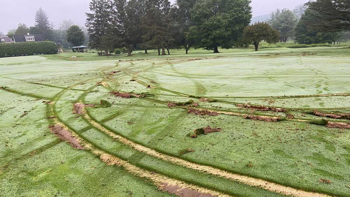 Police Fairway At Rutland Golf Course Vandalized By Vehicle