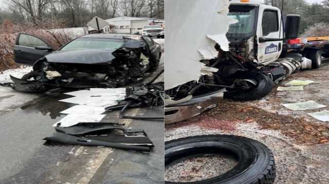 Driver hospitalized after crashing into tractor-trailer in Gray - Vimarsana News