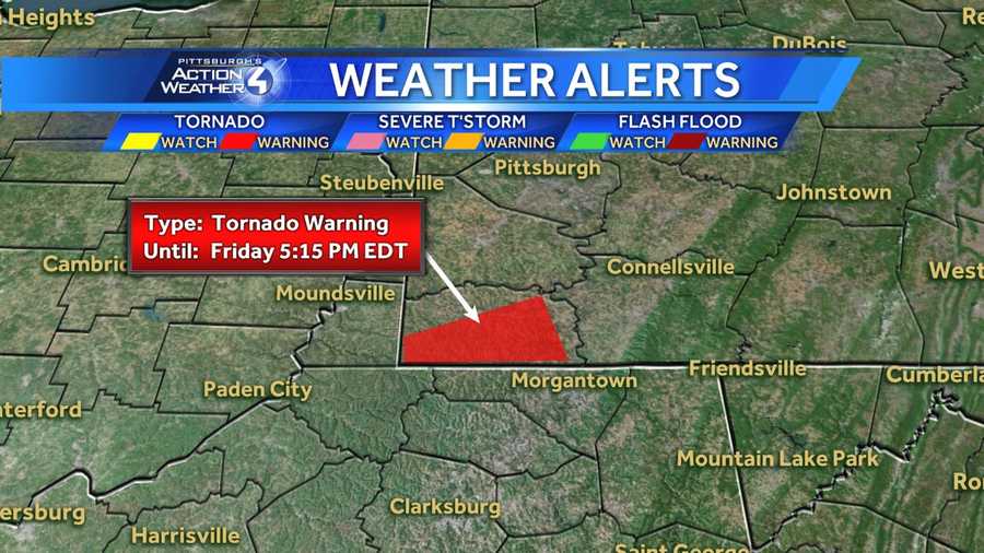 Tornado Warning goes into effect for Fayette and Greene Counties