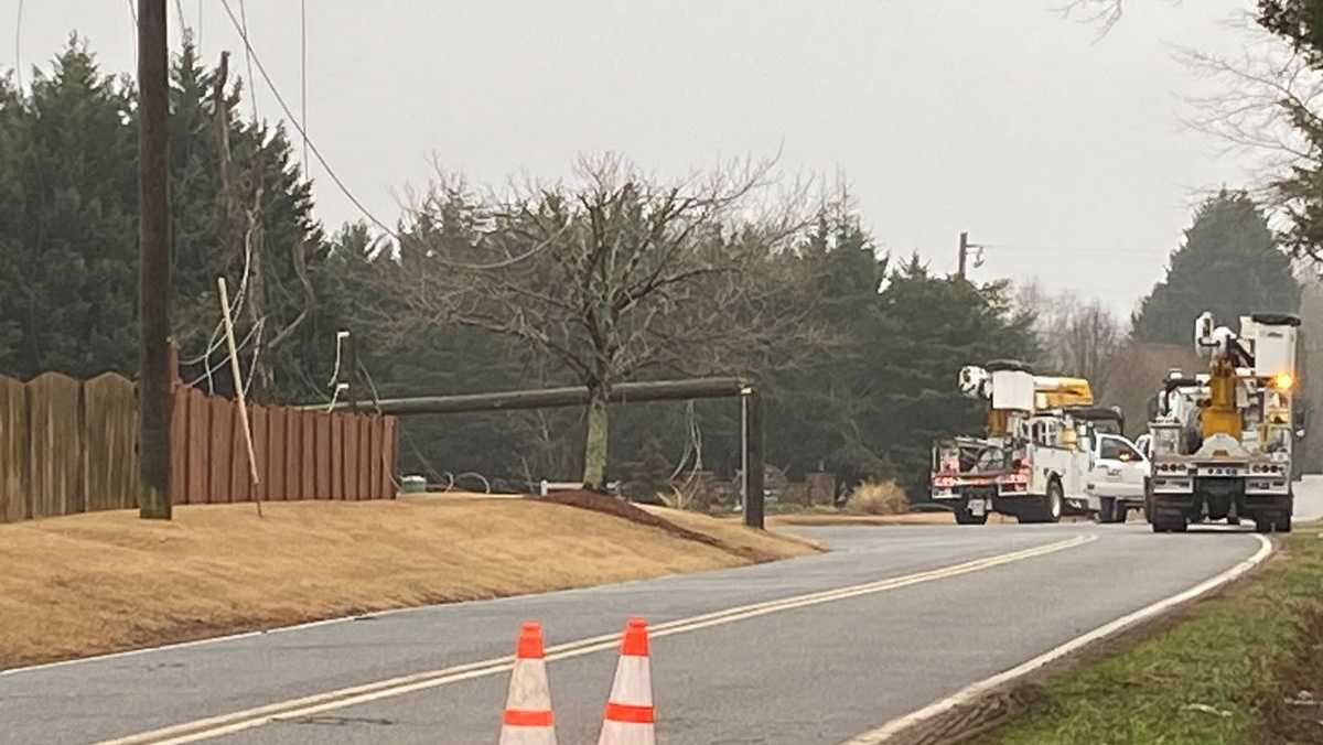 Crash Causes Several Power Lines To Fall Onto Upstate Road Police Say