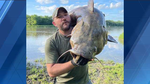 Man reels in 71-pound catfish in Des Moines, Iowa