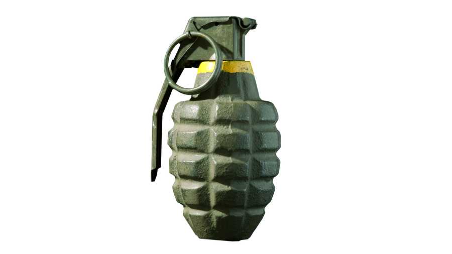 Stock photo of green hand grenade