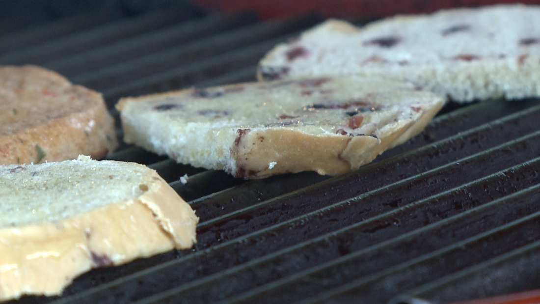 Omaha's Great Harvest Bread Co. demonstrates grilling options for bread