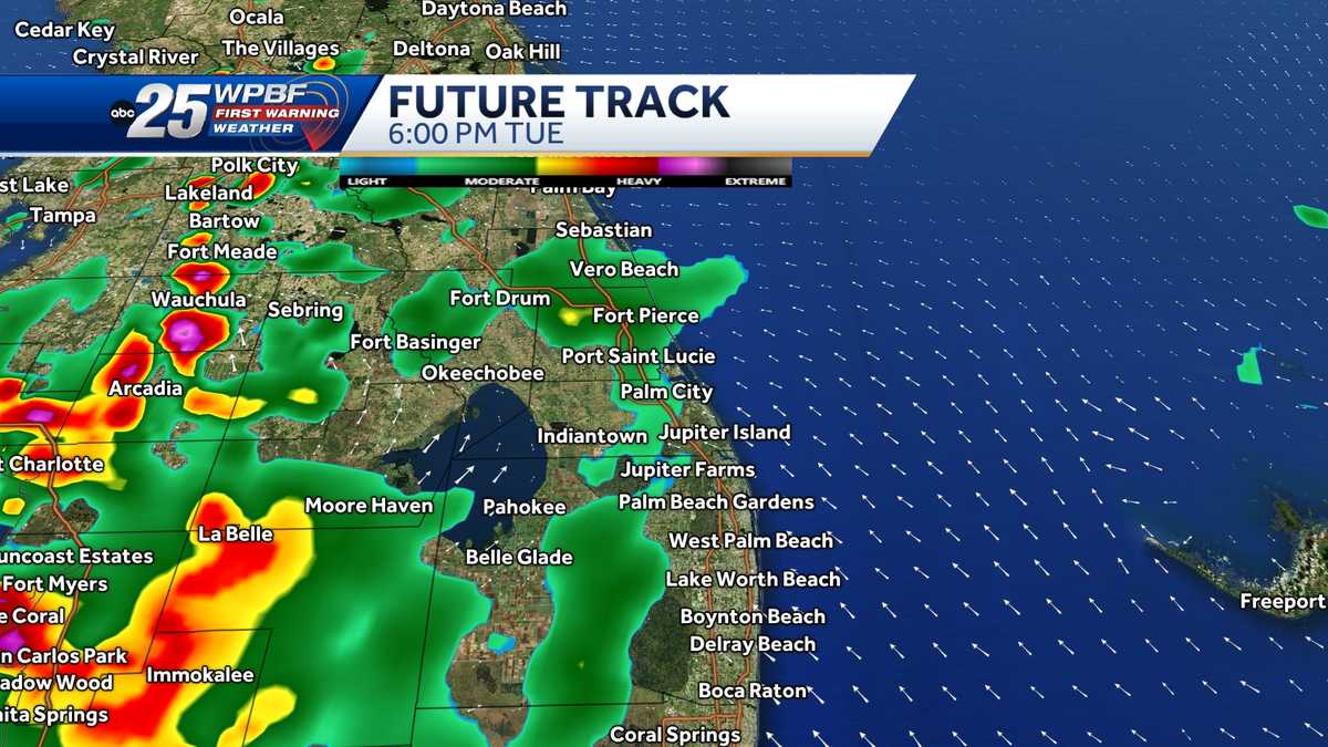 Tracking scattered storms and downpours across South Florida