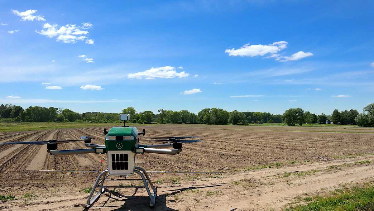 Electric autonomous drones to spray crops in Salinas Valley