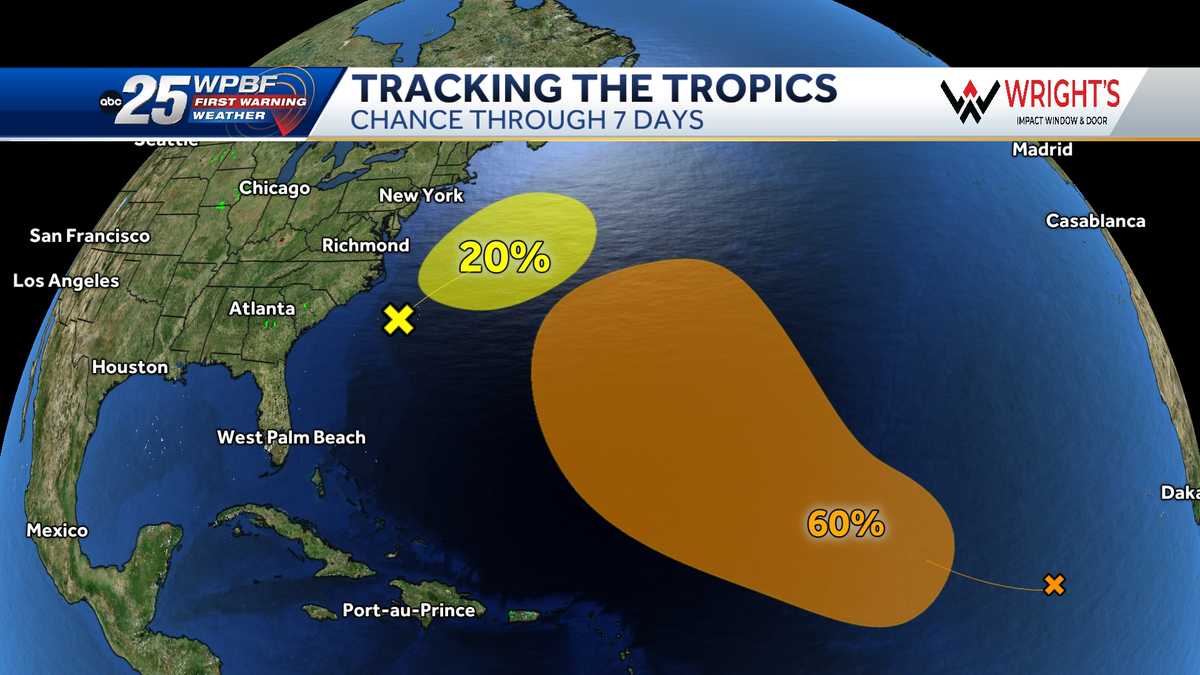 Area of low pressure forms off coast of southeastern United States