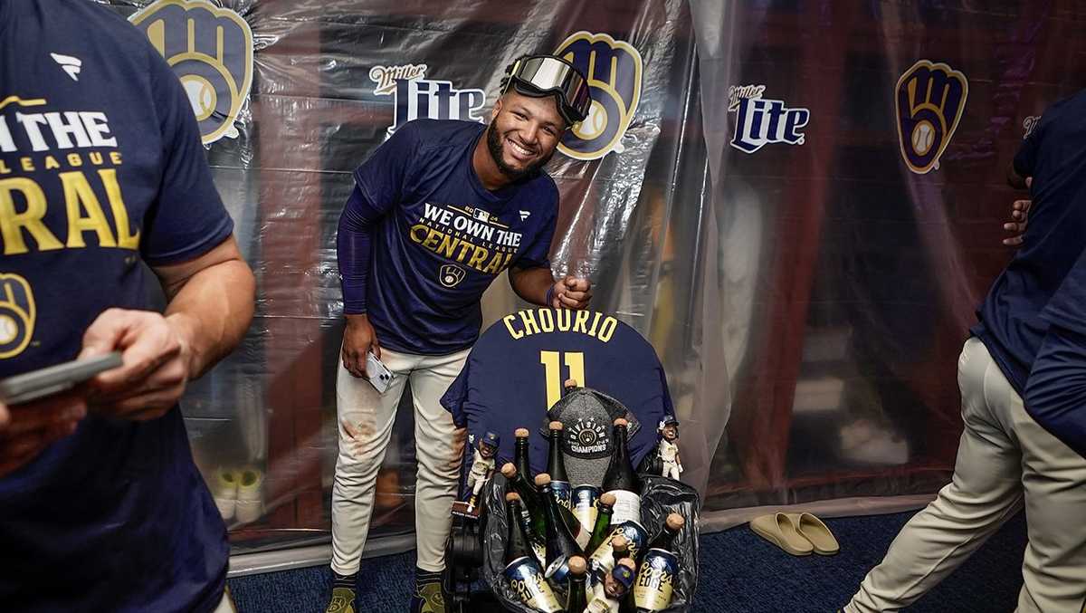Chourio celebrates NL Central title with Brewers sober surprise  WISN Milwaukee