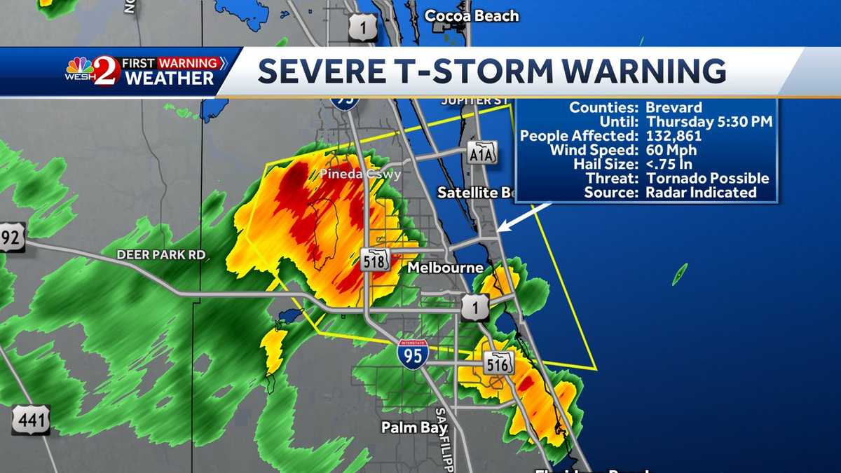 Severe thunderstorms expected to hit parts of Central Florida