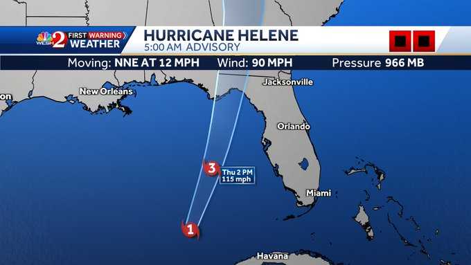 When will Hurricane Helen make landfall? View live notifications