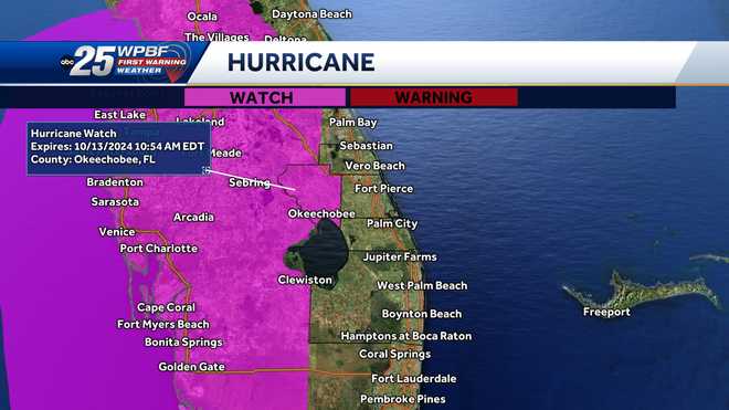 Tracking Milton: Hurricane watch in effect for Okeechobee County