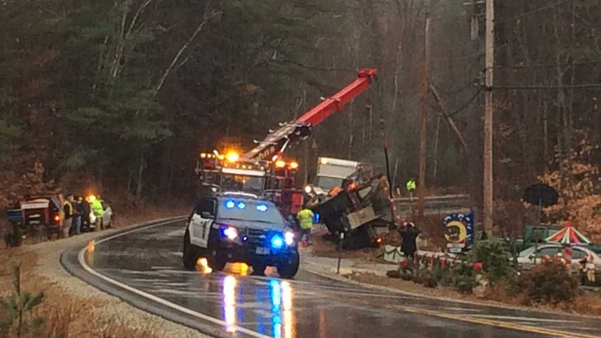 Images: Slick roads lead to rollovers, crashes in New Hampshire