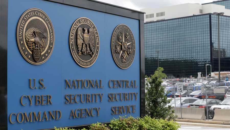 This June 6, 2013 file photo, shows the sign outside the National Security Agency (NSA) campus in Fort Meade, Md.