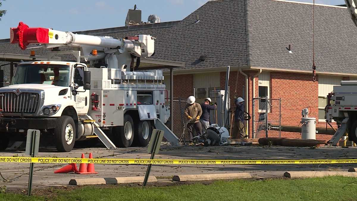Hackett Elementary School damaged in Saturday night's severe storms