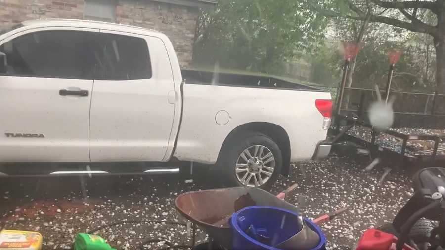 large hail that hit fort smith on april 11