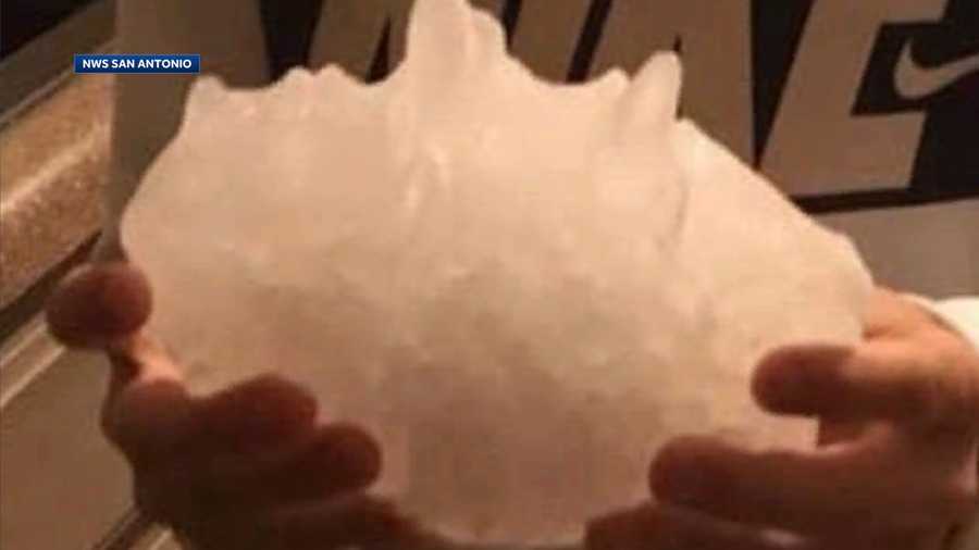 monster hailstone falls in texas
