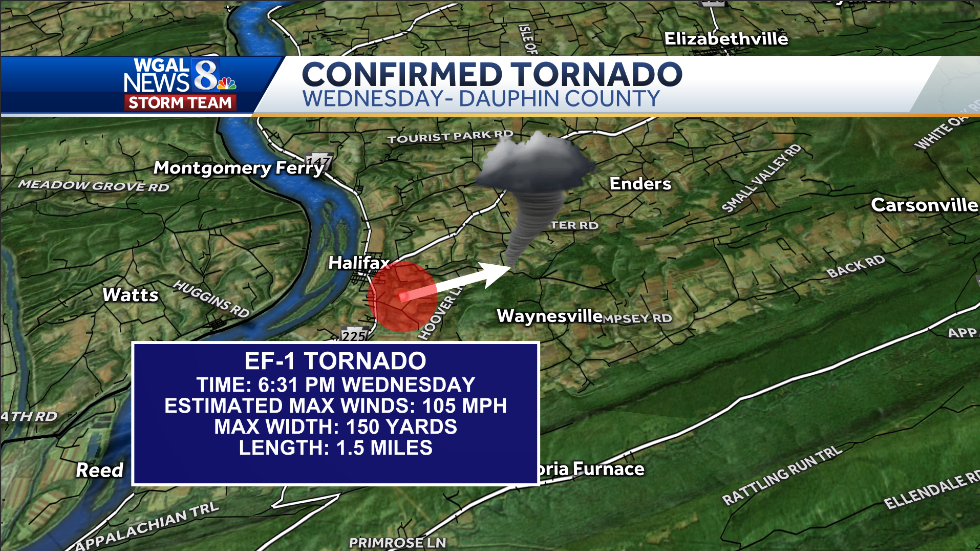 EF1 tornado confirmed in Halifax