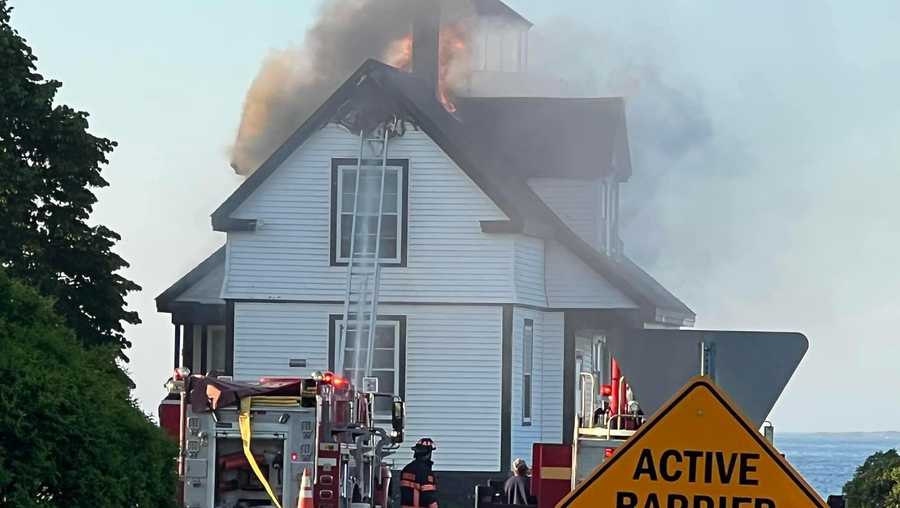 Fire at Prospect Harbor Lighthouse