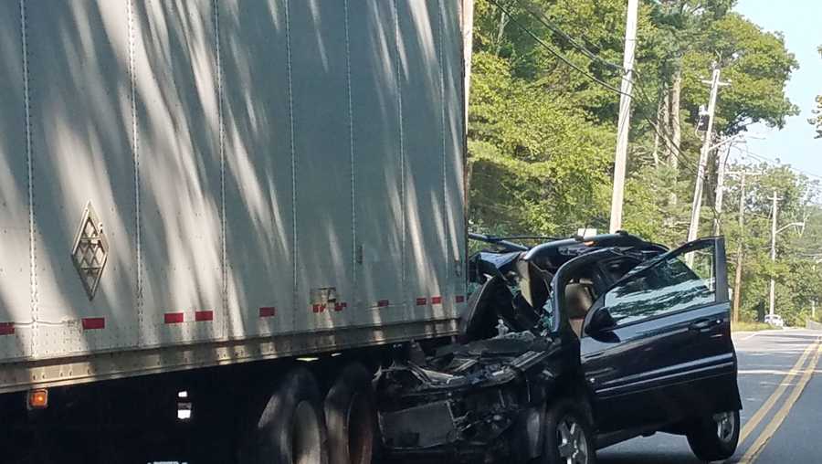 Driver airlifted to hospital after rear-ending tractor-trailer