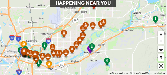 Road closure map.