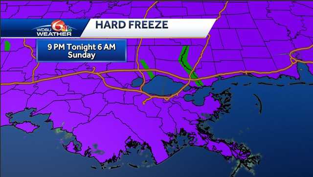 Louisiana Surface Wind on Sunday 10 Dec at 12pm CST