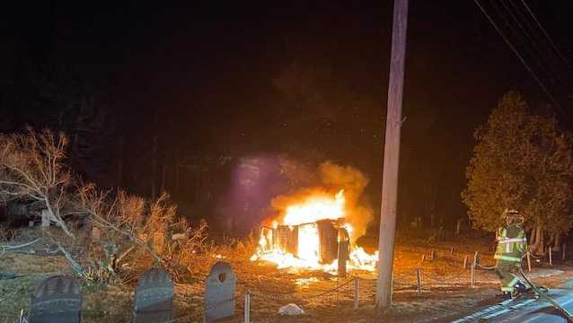 Fiery weekend crash damages Harpswell cemetery - Vimarsana News
