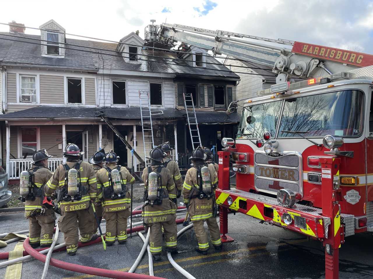 Fire Damages Row Homes In Harrisburg