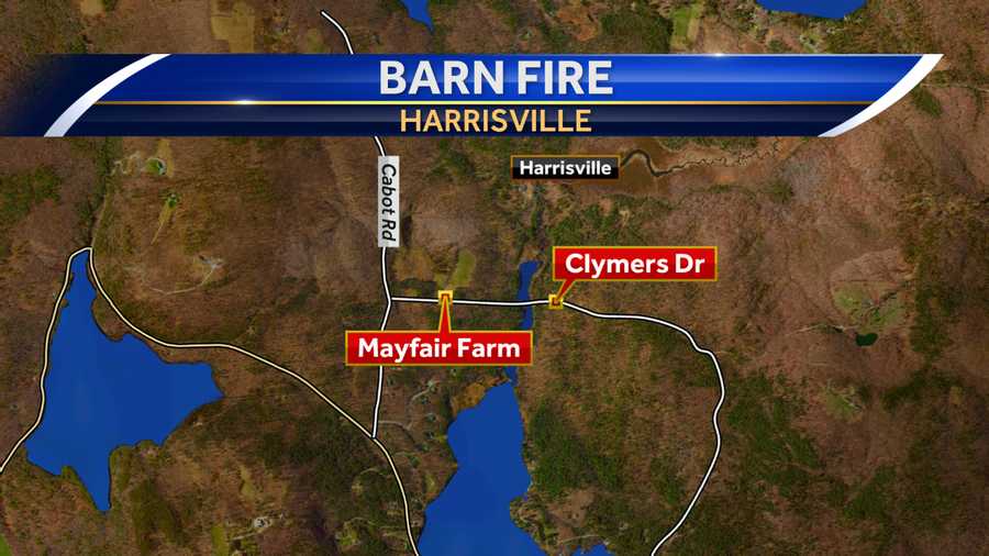 Fire burns barn in Harrisville