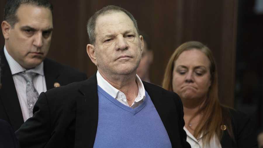 In this May 25, 2018 file photo, Harvey Weinstein listens during a court proceeding in New York.
