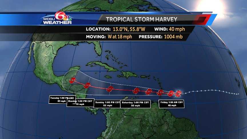 Tropical Storm Harvey forms in Atlantic