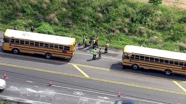 3 school buses crash in Harwood, Anne Arundel County fire officials say