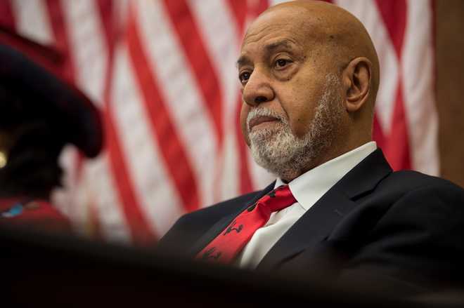 Rep.&#x20;Alcee&#x20;Hastings,&#x20;D-Fla.,&#x20;listens&#x20;to&#x20;students&#x20;speak&#x20;about&#x20;their&#x20;experiences&#x20;with&#x20;gun&#x20;violence&#x20;during&#x20;the&#x20;The&#x20;Gun&#x20;Violence&#x20;Prevention&#x20;Task&#x20;Force&#x20;panel&#x20;Wednesday&#x20;May&#x20;23,&#x20;2018.