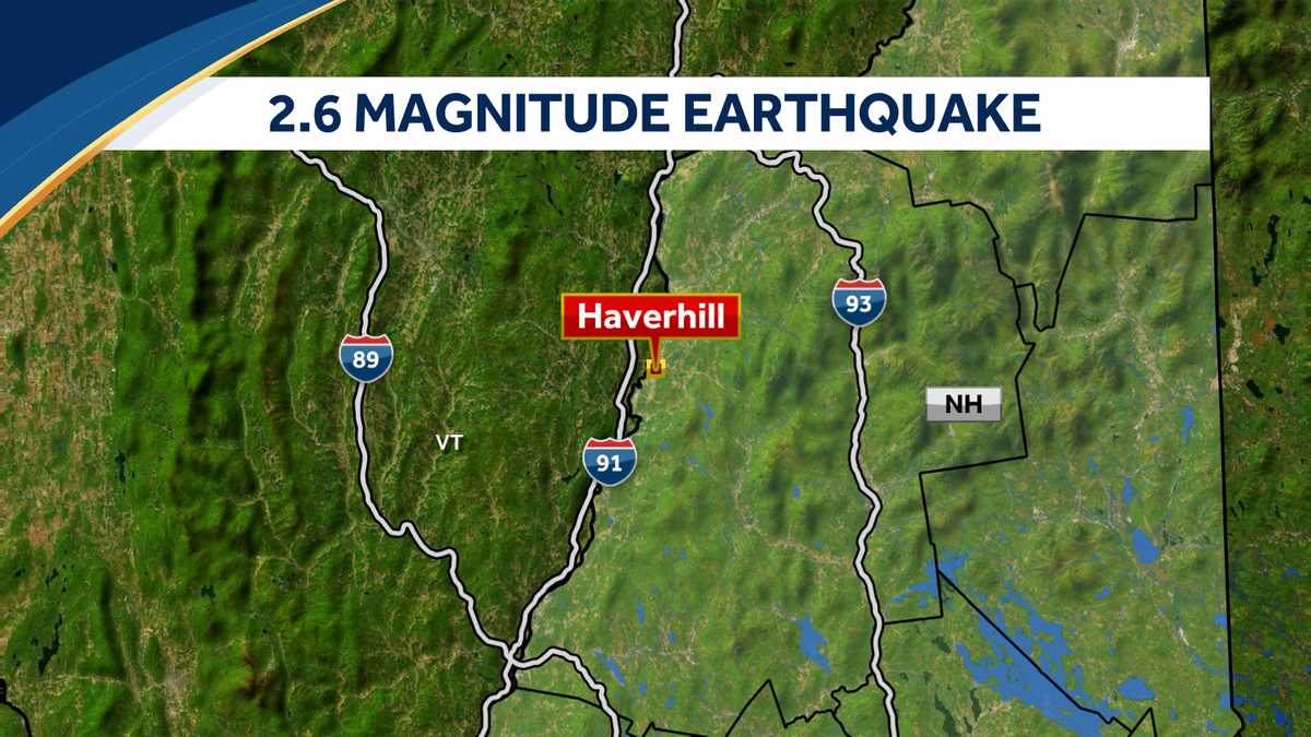 2.6 magnitude earthquake centered in Haverhill, NH, USGS says