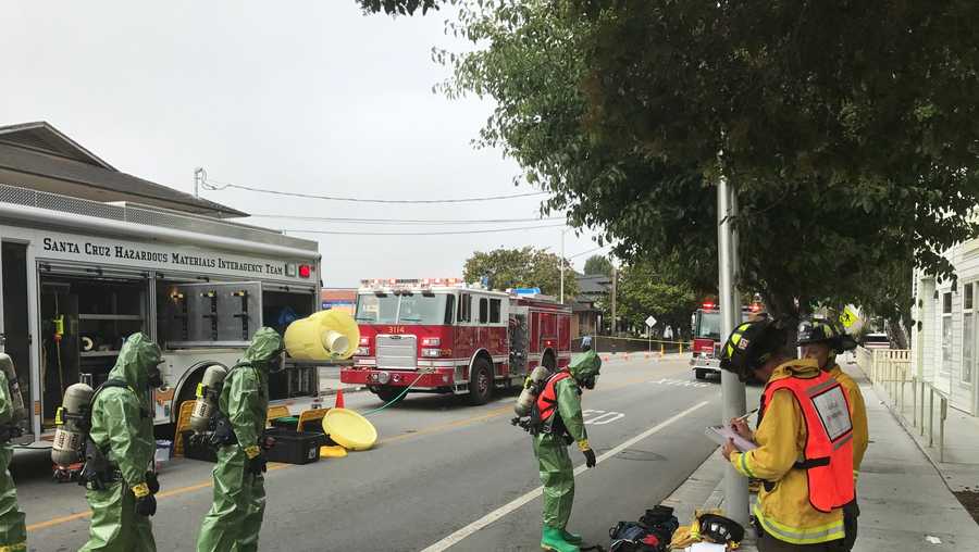 Hazmat Team Responds To Chemical Spill In Santa Cruz