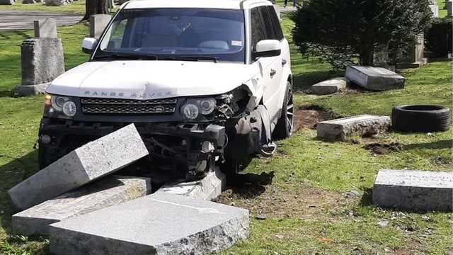 Headstones knocked over by Massachusetts woman learning to drive - Vimarsana News