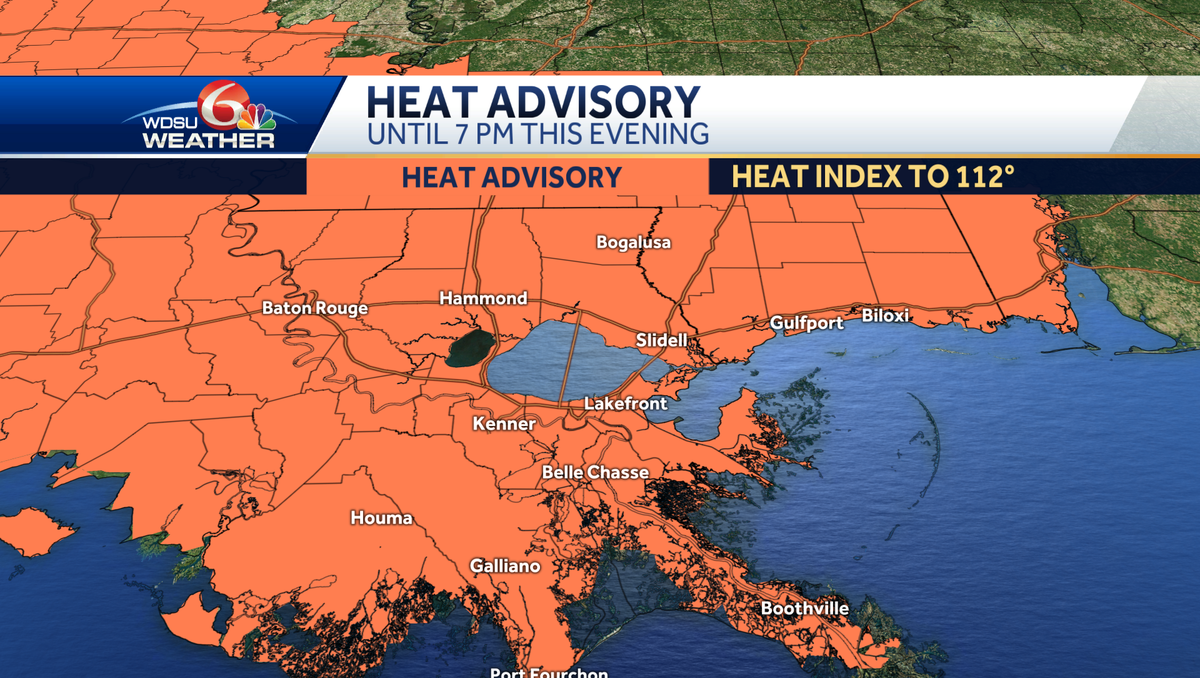Heat Advisory and Storms Today