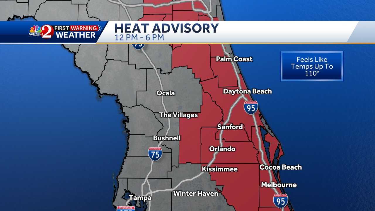 Heat index reaching up to 112 in - Heat Advisory 687a7b779eafc