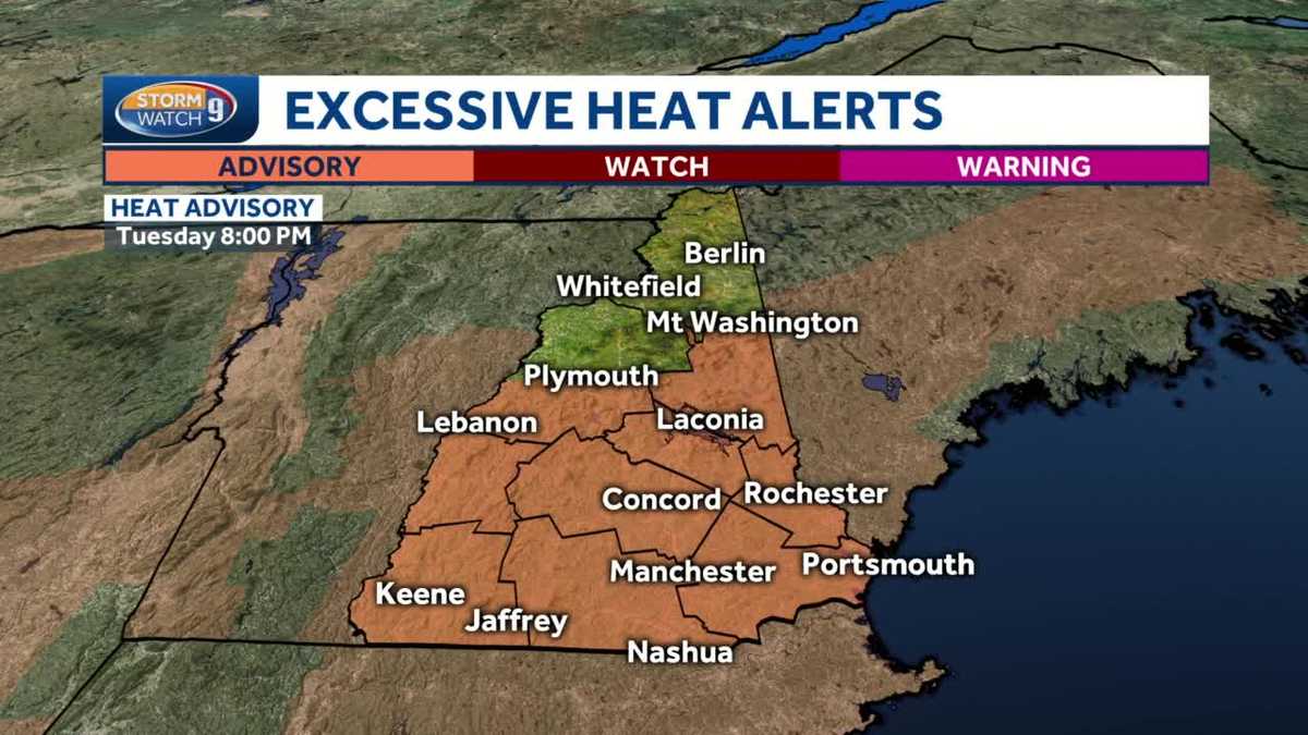 Highs in upper 80s to mid-90s Tuesday with elevated humidity; heat ...