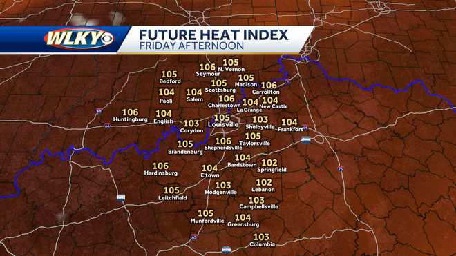 Heat Advisory in effect for Friday in Louisville region
