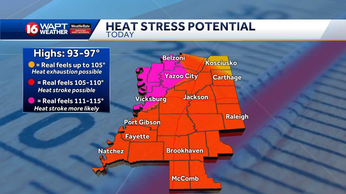 Brutal heat continues with feels-like temps nearing 115 in spots