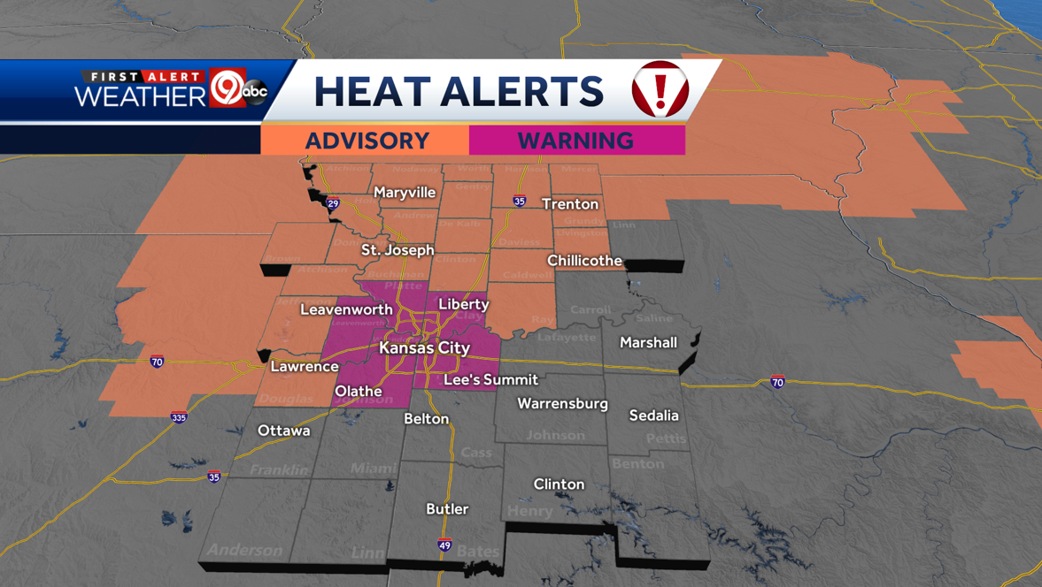 KANSAS CITY WEATHER Excessive heat warning issued for KC for next