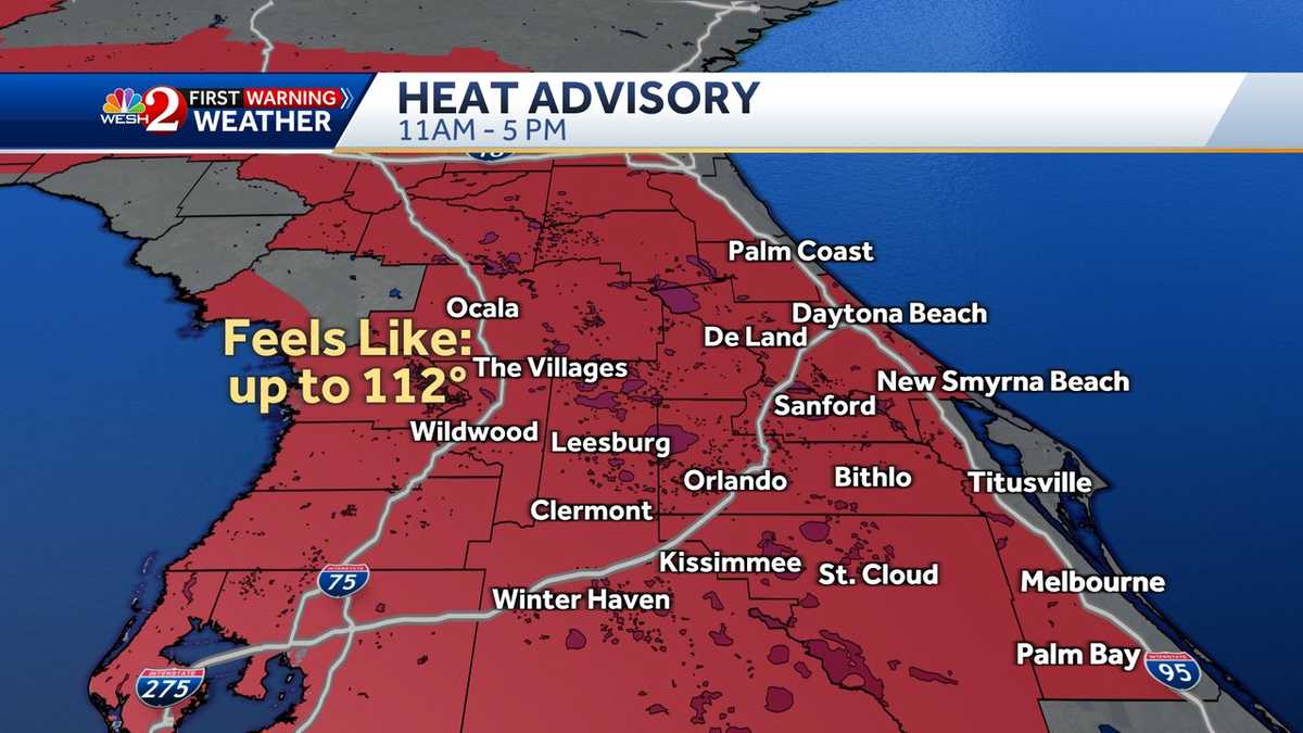 Heat advisory issued for multiple Central Florida counties