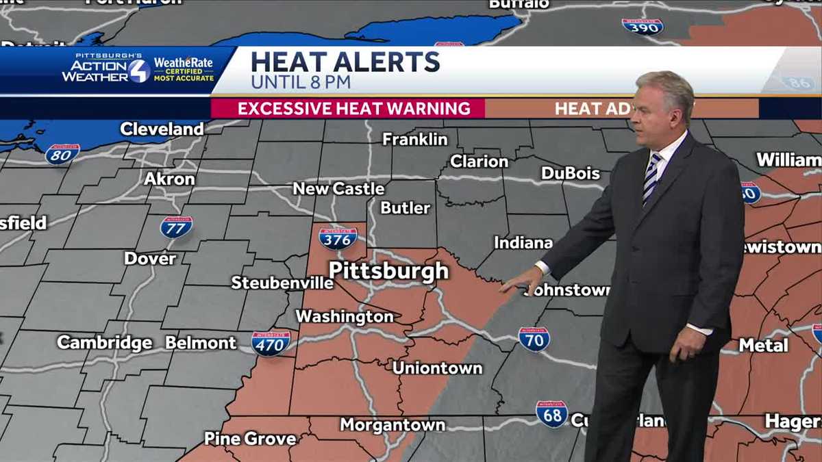 Severe Weather Alert: Pennsylvania heat advisory on Tuesday