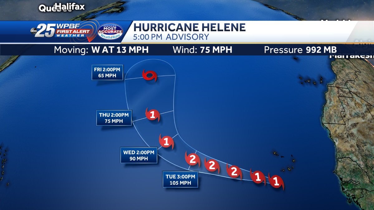 Helene upgraded to a hurricane