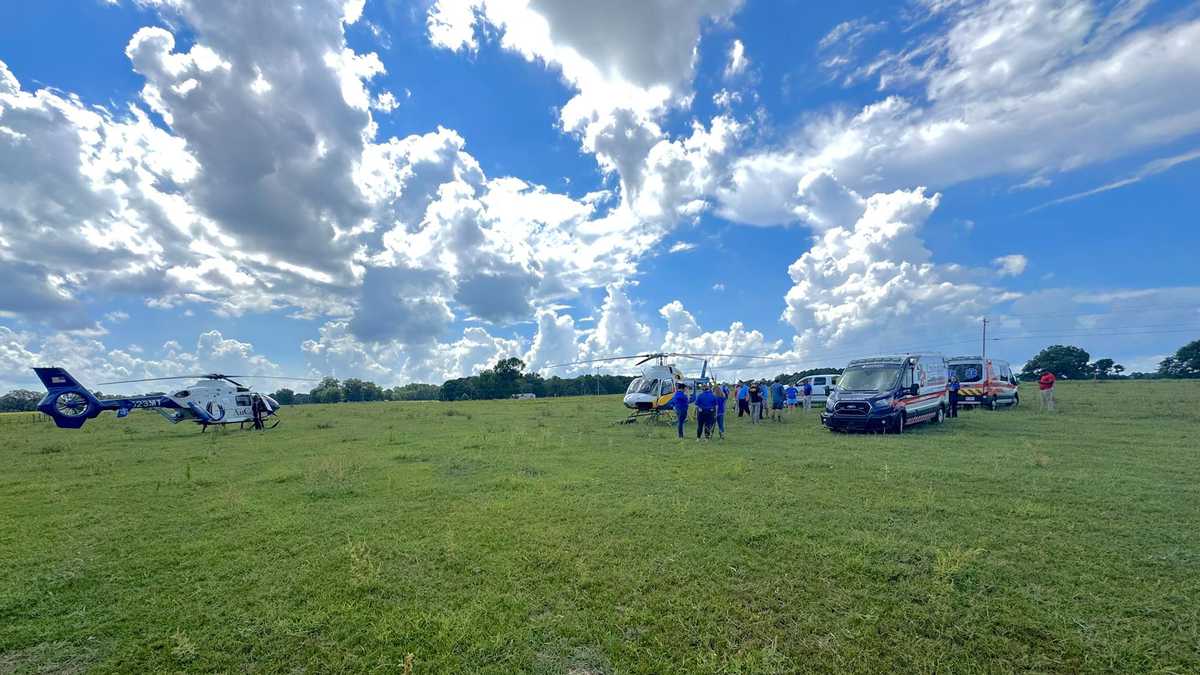 Medical helicopter makes emergency landing en route to Jackson