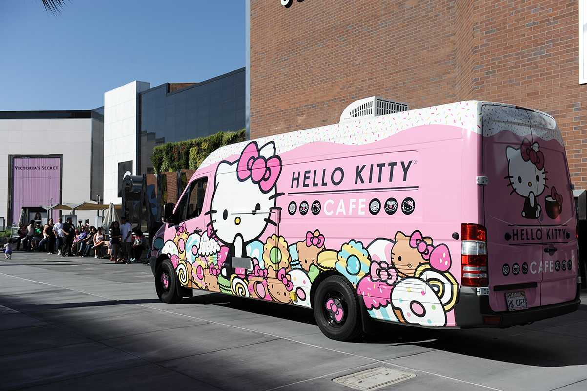 Huge crowds as Hello Kitty Cafe van rolls into in Stockton
