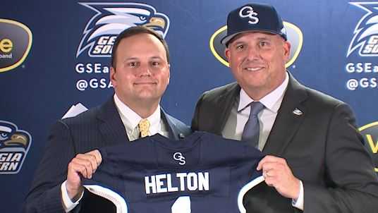 Clay Helton officially introduced as head football coach at Georgia Southern