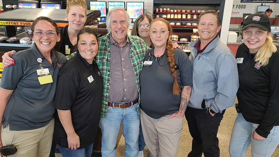 Henry Winkler gets coffee in Siloam Springs, Arkansas